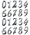 HopeWan 3 Inch House Numbers for Mailbox, Door Numbers Stick on Apartment Office Hotel Home Room Door or Decor Project for Address Sign, with Chrome plating process, Bright and Reflective, Pack of 2 Sets. (Silver, 2 Sets)