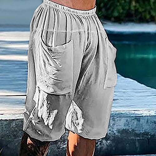 Mens Linen Harem Shorts Baggy Lightweight Boho Yoga Beach Quick Dry Swim Trunk Fitness Sports Shorts for Men2