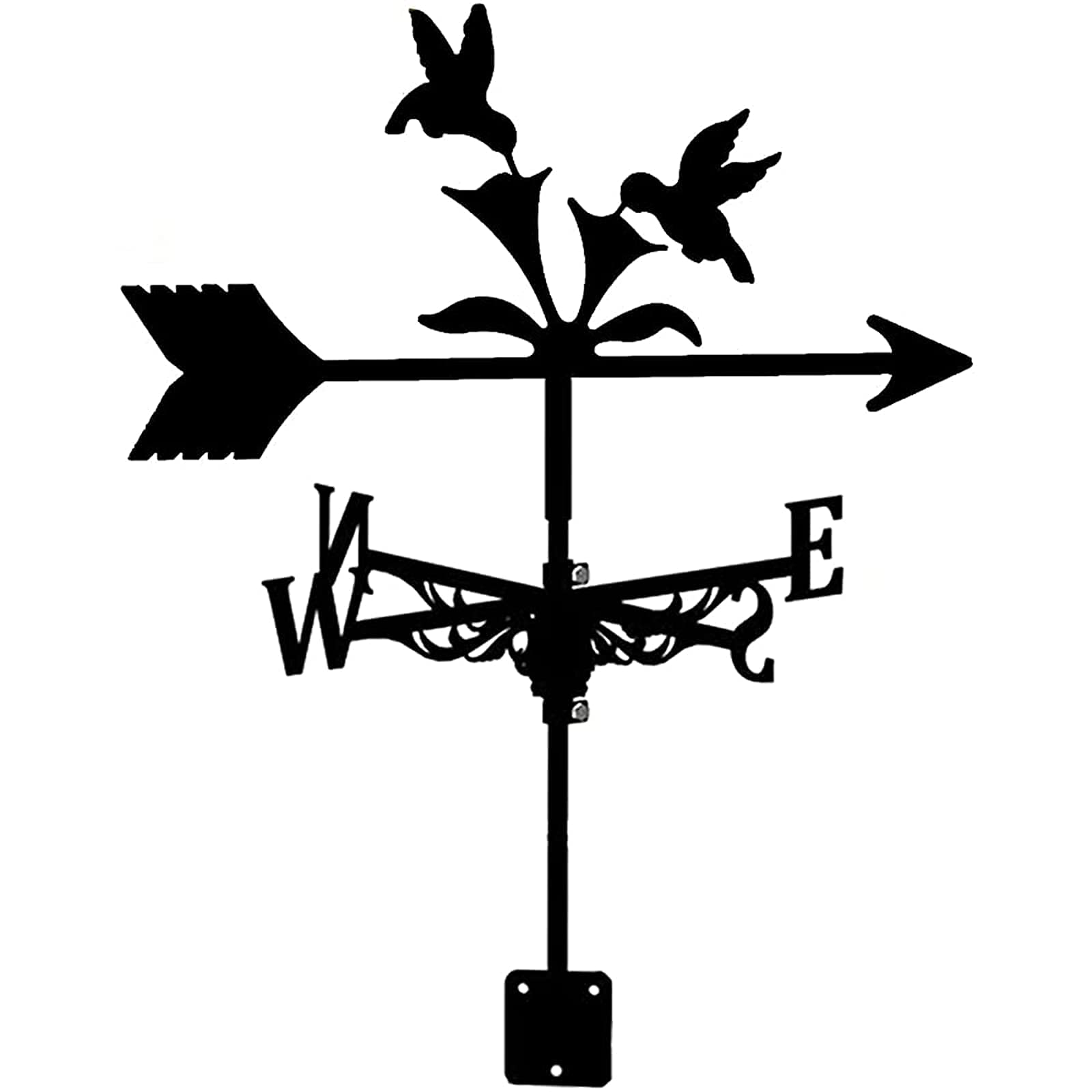 WIQUYBML Metal Weather Vane Vintage Weathervane Wind Direction Indicator for Outdoor Garden Roof Paddock Decoration Farm Scene Weathercock