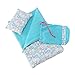 Emily Rose 18 Inch Doll Accessories | Reversible Multicolored Geometric Flower Print Sleeping Bag Set with Pillow and Drawstring Storage Bag | Fits American Girl Dolls