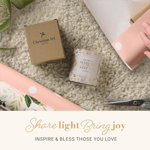 Image of Christian Art Gifts Lord Bless You Scented Candle: Soy Wax, Bible Verse