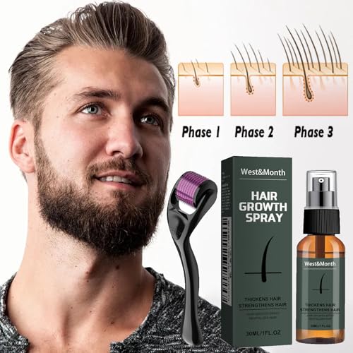 Beard Growth Oil Kit with Beard Roller, Beard Grooming Growth Serum Beard Care for Men, Thickening Stimulate Beard and Hair Growth, Gifts for Men Father (30ml) - Image 4