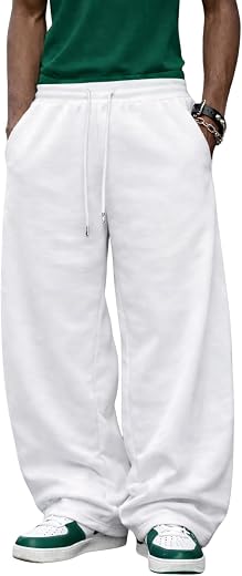 Rockwell Men’s Baggy Sweatpants | Cotton Terry Relaxed Fit Joggers for Men | Oversized Streetwear Track Pants | Casual Gym...