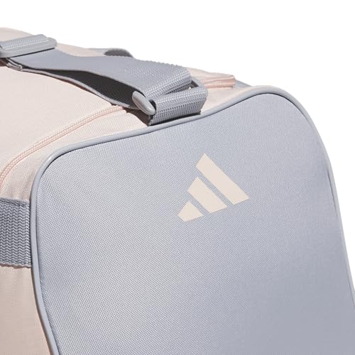 Image of adidas Power Gym Bag - Lightweight Small Duffel, Blush Pink /White /Halo Silver Grey, OSFA