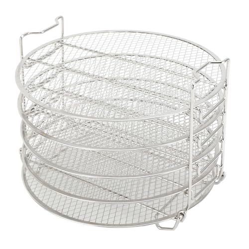 5 Layer Stainless Steel Dehydrator Stand, Easy Food Preparation Rack, Stackable for Foodi 6.5qt, 8qt, Stackable Dehydrator Stand