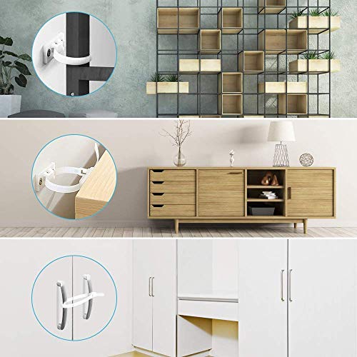 image for WINCHY Furniture Straps Baby Proofing Anti-tip Wall Anchor Kits (12-pa