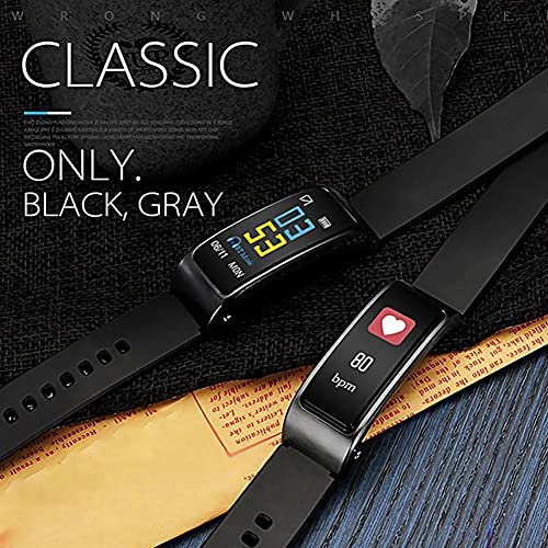 Schermo a colori da 0,96 pollici 2 in 1 Auricolare Bluetooth Braccialetto intelligente Vivavoce Braccialetto Orologio intelligente Auricolare Cardiofrequenzimetro Fitness Tracker per Android iOS Black