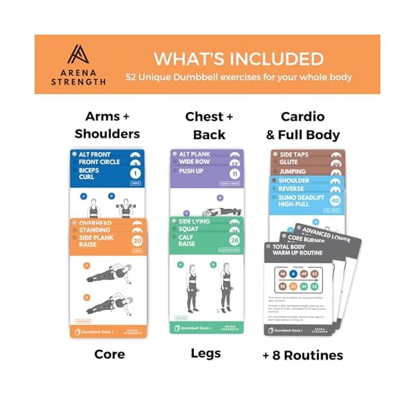 Arena Strength Workout Cards - Instructional Fitness Deck for Booty Band Workouts, Beginner Fitness Guide for Resistance Band Training Exercises at Home. Includes Workout Routines. 2 Arena Strength Workout Cards - Instructional Fitness Deck for Booty Band Workouts, Beginner Fitness Guide for Resistance Band Training Exercises at Home. Includes Workout Routines. - Image 2