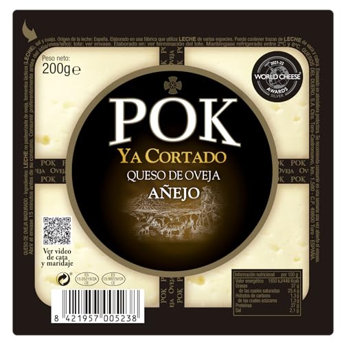 POK Queso de Oveja Añejo ya Cortado, 200g