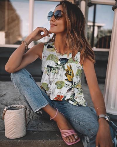 Image of CHICGAL Womens Summer Tank Tops Sleeveless T Shirt Casual Loose Fit Tunic Blouses