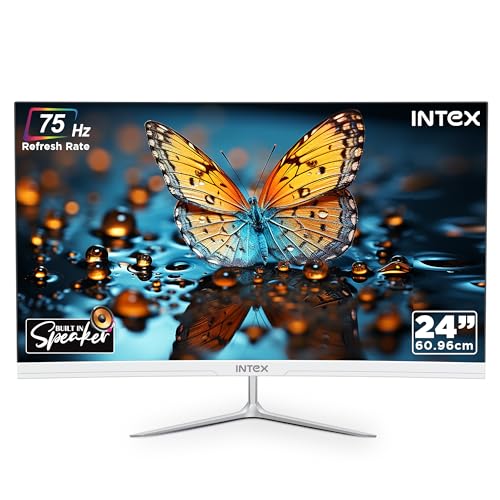Image of Intex 60.9 CM (24 Inch) Full HD Curved Backlight LED Monitor | VA Panel, 100Hz Refresh Rate with 1920x1080 Pixels | 5ms Reponse Time, Framless, Sleek Metal Stand with Built-in Speaker