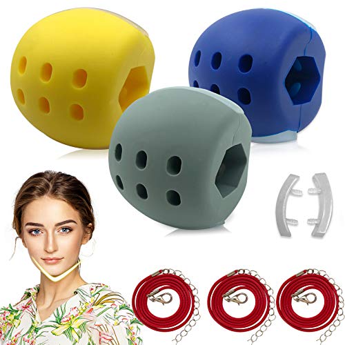 3pack Jaw Exerciser, Face, and Neck Exercize - Define Your Jawline and Neck Toning, Jawline Exerciser Set for Men Women Facial Exerciser Ball 3 Levels