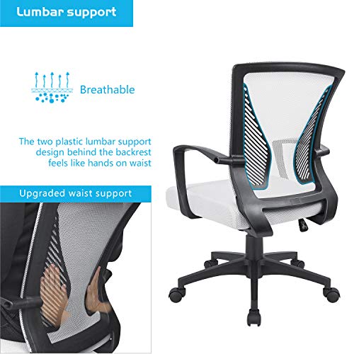 image for Furmax Office Chair Ergonomic Computer Desk Mesh Chair Mid Back Swivel