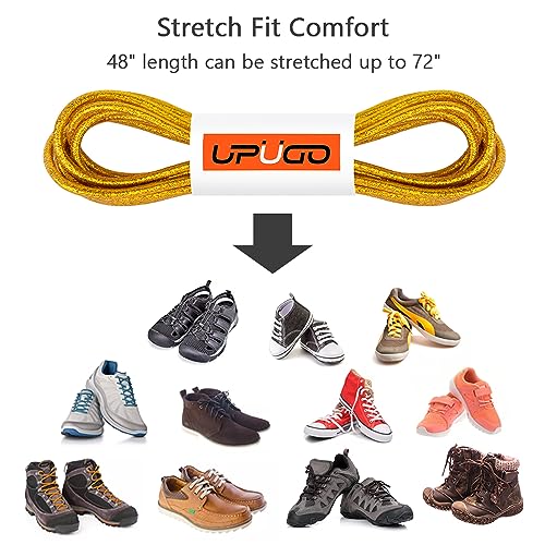 Image of UpUGo Elastic Shoe Laces, No Tie Shoe Laces Tieless for Kids, Adults, Elderly, One Size Fit All