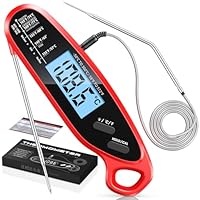Babacom Termometro Cucina, Termometri per Barbecue a Lettura Istantanea con Doppie Sonde, Ampio...