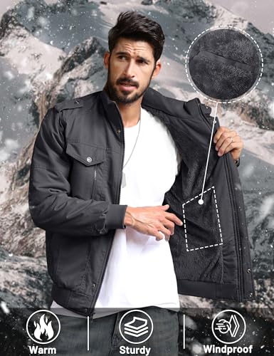 Image of TACVASEN Men's Lightweight Military Cotton Jacket Casual Windbreaker Coat