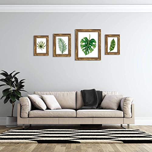 NUOLAN Bilderrahmen, Landhausstil, 12,7 x 17,8 cm, rustikales braunes Holzmuster, Fotorahmen für Wand oder Schreibtisch… – Bild 4