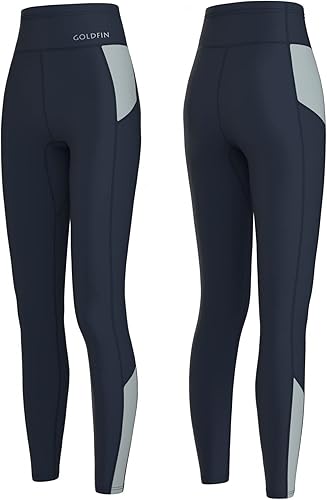 Miniatura 2 de GoldFin Pantalones de neopreno para mujer, pantalones de neopreno de 0.079 pulgadas que mantienen el calor para aeróbicos acuáticos, buceo, surf,