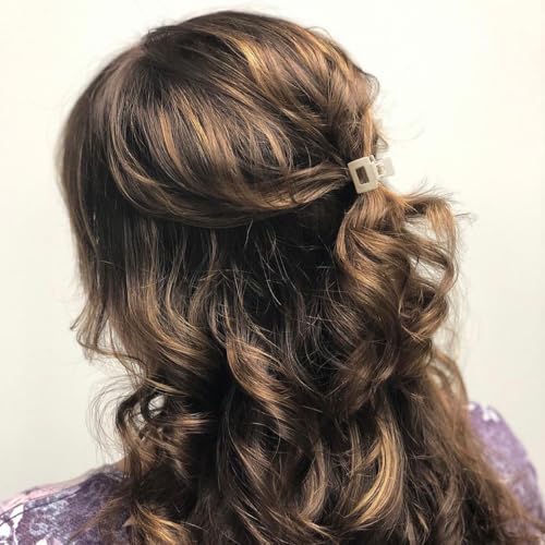 10 piezas pequeñas pinzas para cabello para mujer negras y neutras miniatura 5