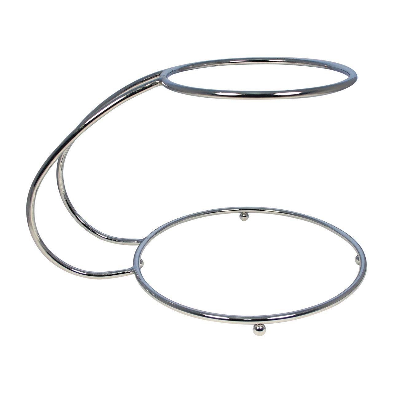 PME Soporte para Tartas de 2 Niveles en Forma de C Cromado