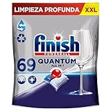 Finish Powerball Quantum Limpieza y Brillo Potentes, Pastillas para lavavajillas, aroma Regular, 78 pastillas