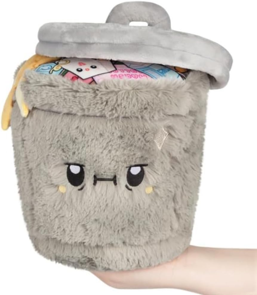 Squishable - Mini Trash Can - 10 in - Soft Toy Collectible Stuffed Animal - Flips Open