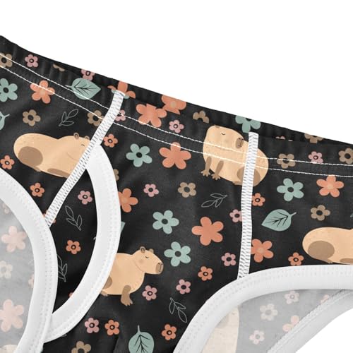 Boys' Underwear Cotton Little Boys Capybara Briefs Soft Toddler Underwear 2T-8Y4