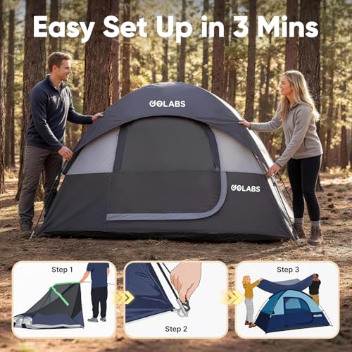 Golabs CT1 Carpa para Camping 2 Personas, Montaje Fácil en 3 Minutos, Toldo y Puerta de Malla miniatura 2