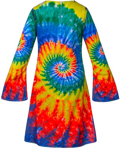Disfraz Hippie para Niñas Colorido 60s 70s 3-14 Años miniatura 4