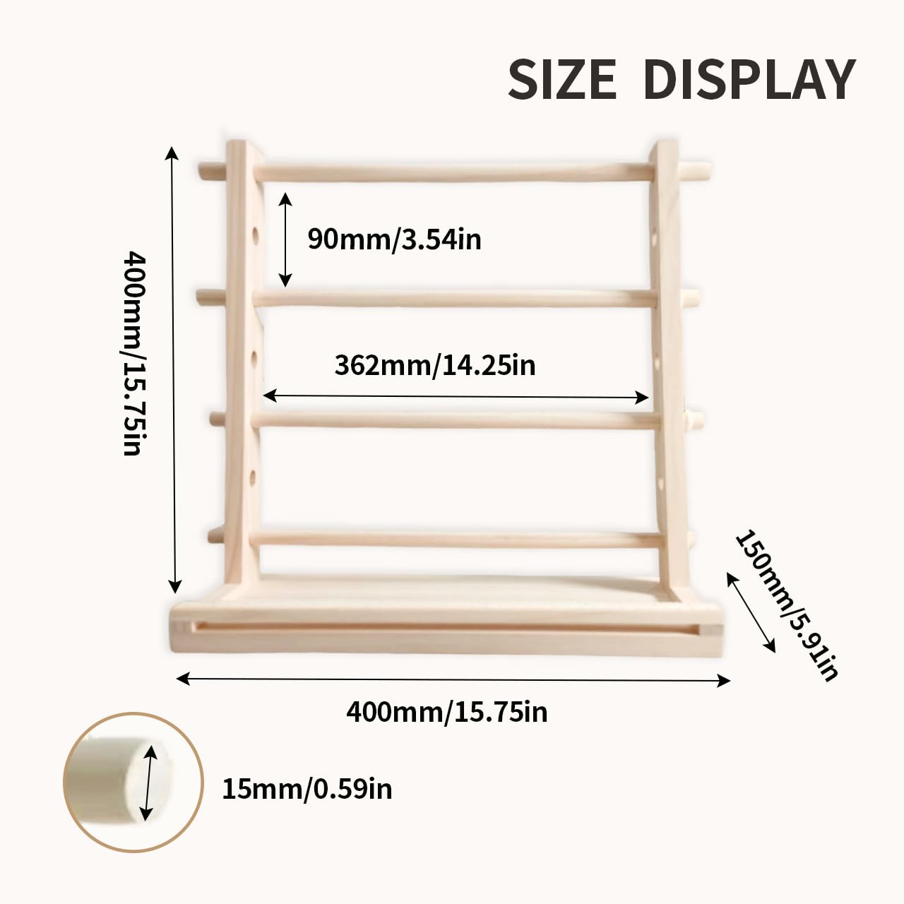 38 cm organizer do majsterkowania wyposażony w uchwyty na wstążkę i szpule, zdolny do przechowywania rolek tiulowych, taśm, nici do szydełkowania i materiałów z siatki wieńca