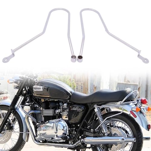 Soporte para alforjas, barras de montaje y guardias para Triumph Bonneville T100 / T100 SE (2001-2015), Thruxton 900 y Scrambler (2006-2016), cromado miniatura 1