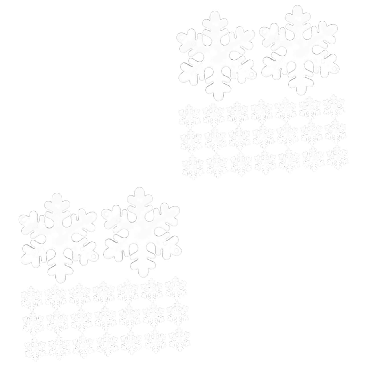 Cabilock Lot De 2 Décorations De Noël Élégantes À Suspendre Flocons De Neige Pendentifs pour Sapin De Noël pour La Décoration Intérieure 100 Pièces X 2