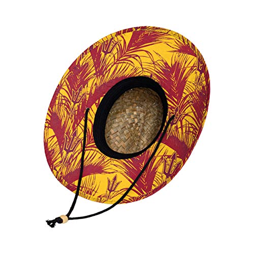 Image of FOCO Men's NCAA College Team Logo Floral Straw Sun Hat