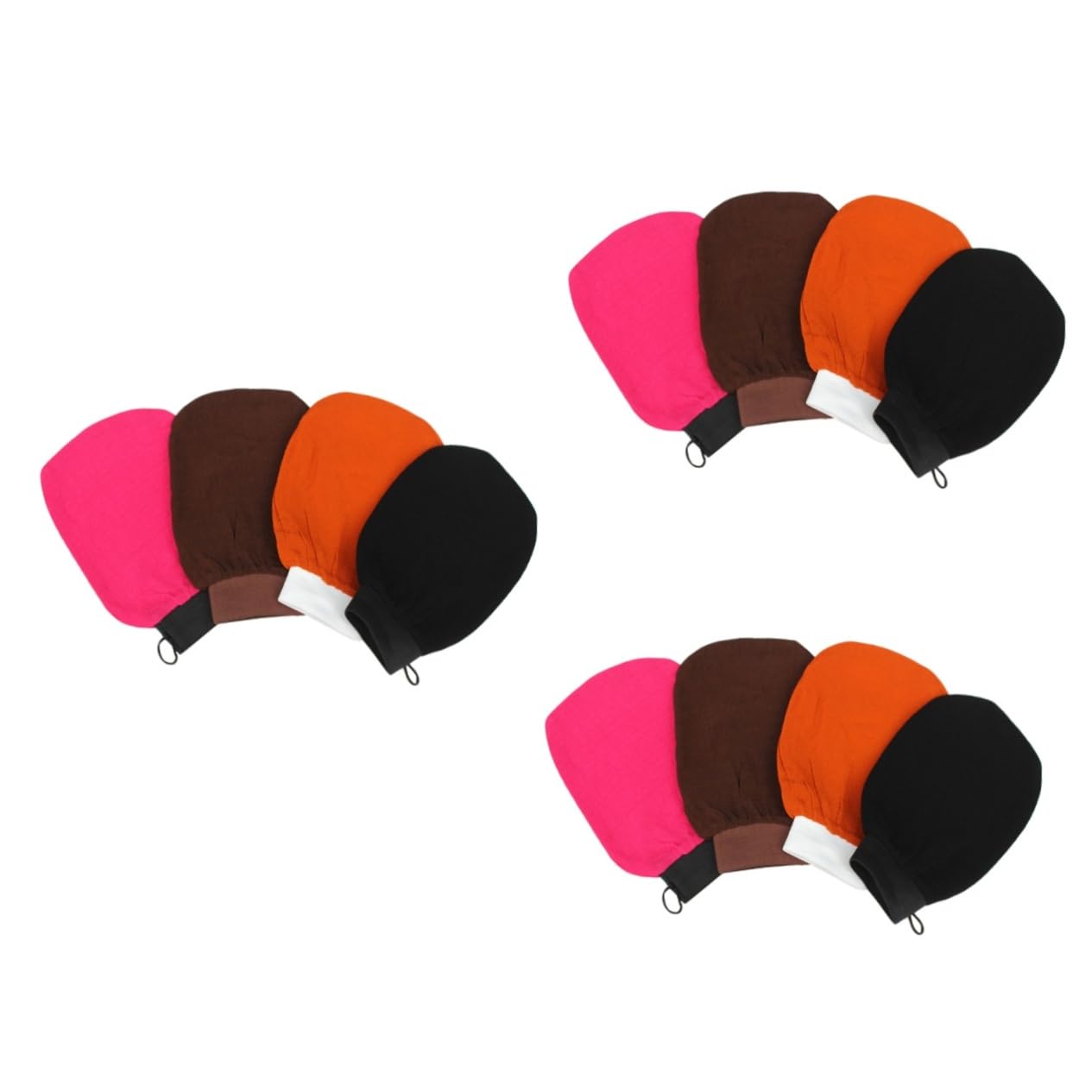 minkissy 12piezas Guantes Exfoliantes De Baño y Manopla De Rayón Para Exfoliación Para Sauna y Cuidado Corporal Aleatorios Naranja Café Rojo Rosa