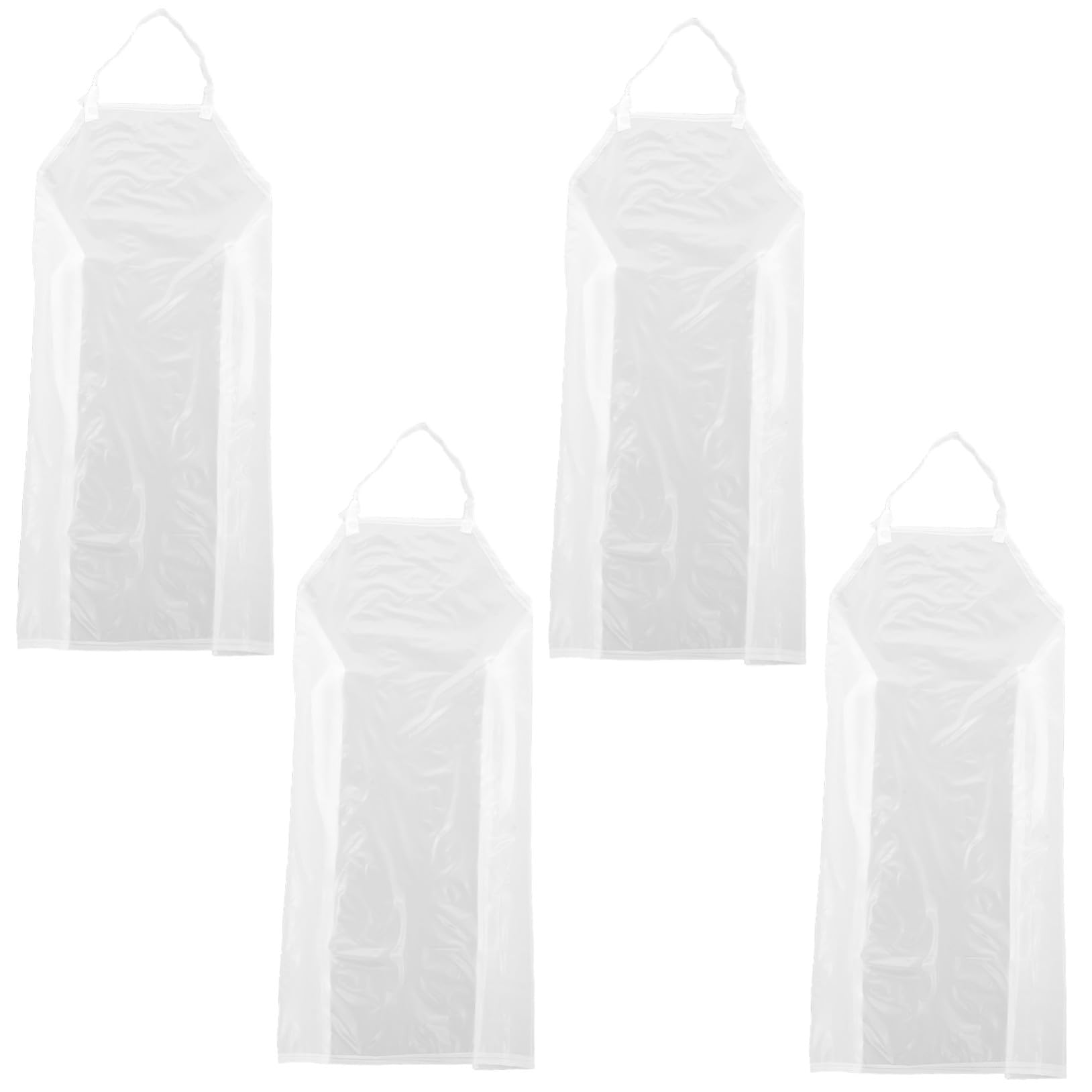 COLLBATH 4 Stücke Wasserdichte Verstellbare Küchen Gartenschürze aus Robustem PVC Ölresistent Wiederverwendbar Unisex für Kochen Grillen Tierpflege und Hausarbeit