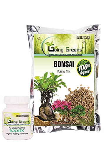 Image of Combo of 100% Organic Bonsai Potting Soil Mix (5 kgs) + Rootex (25 GMS)