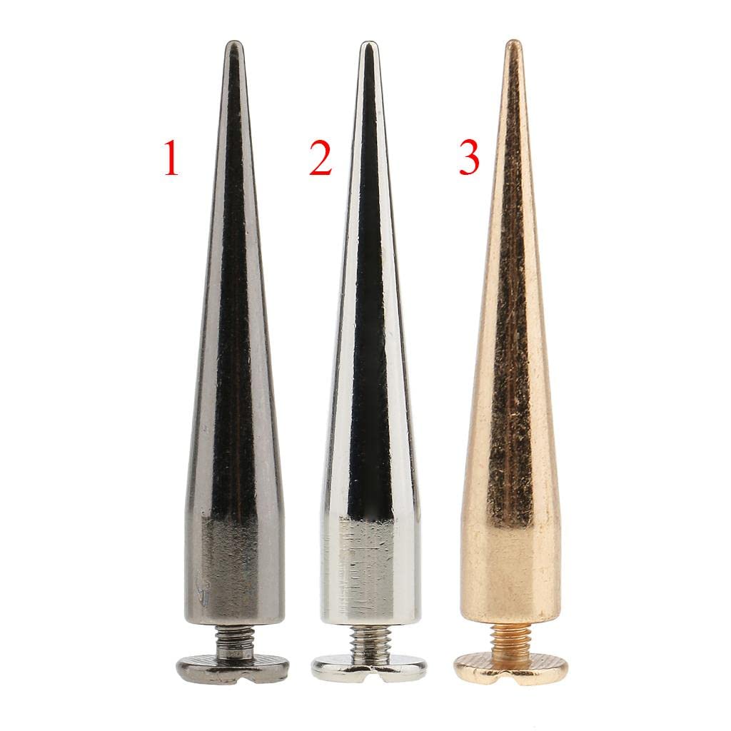 rockible Cono Remache para Manualidades de Cuero con Tornillo y Puntos de Púas Decorativos en Metal Adecuado para Bolsos Cinturones Pulseras Ropa