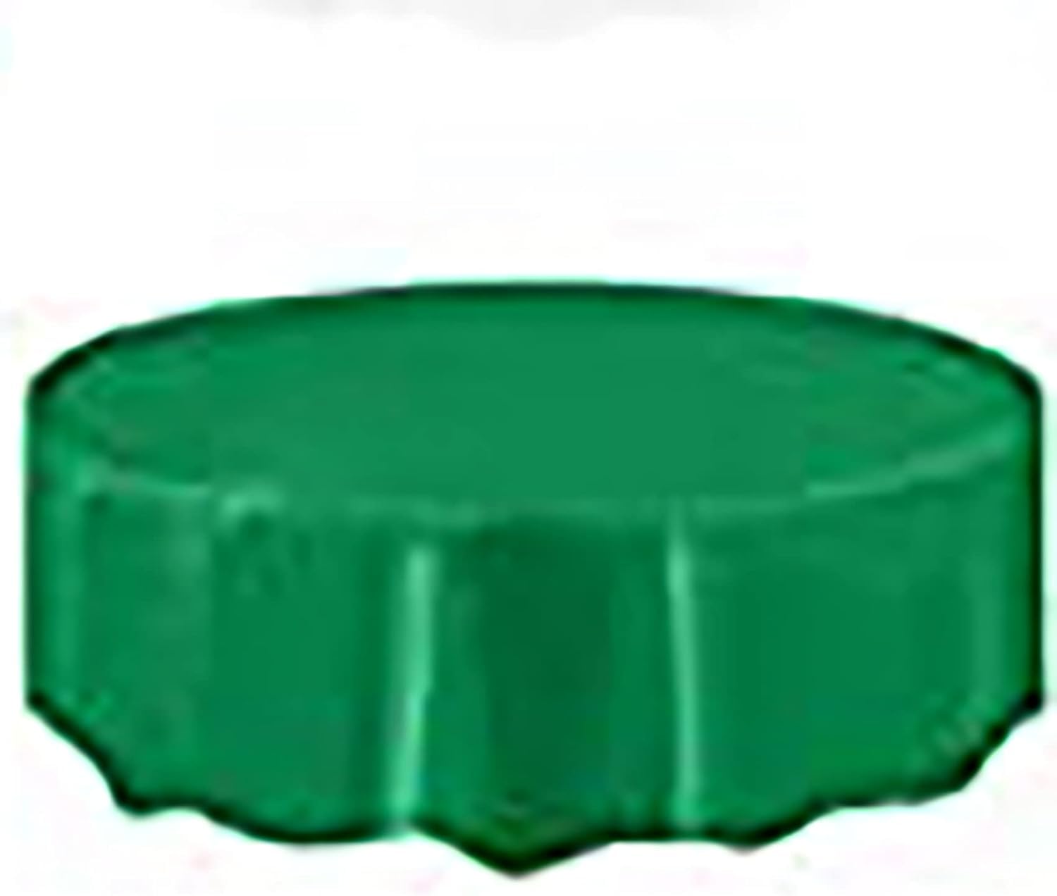 Aibc Just Believe... Emerald Green Aibc Round Table Covers Disposable Plastic Clothes For Party Table Cloth Wipe Clean Plastic Tablecloth, 7Ft (Emerald Green)
