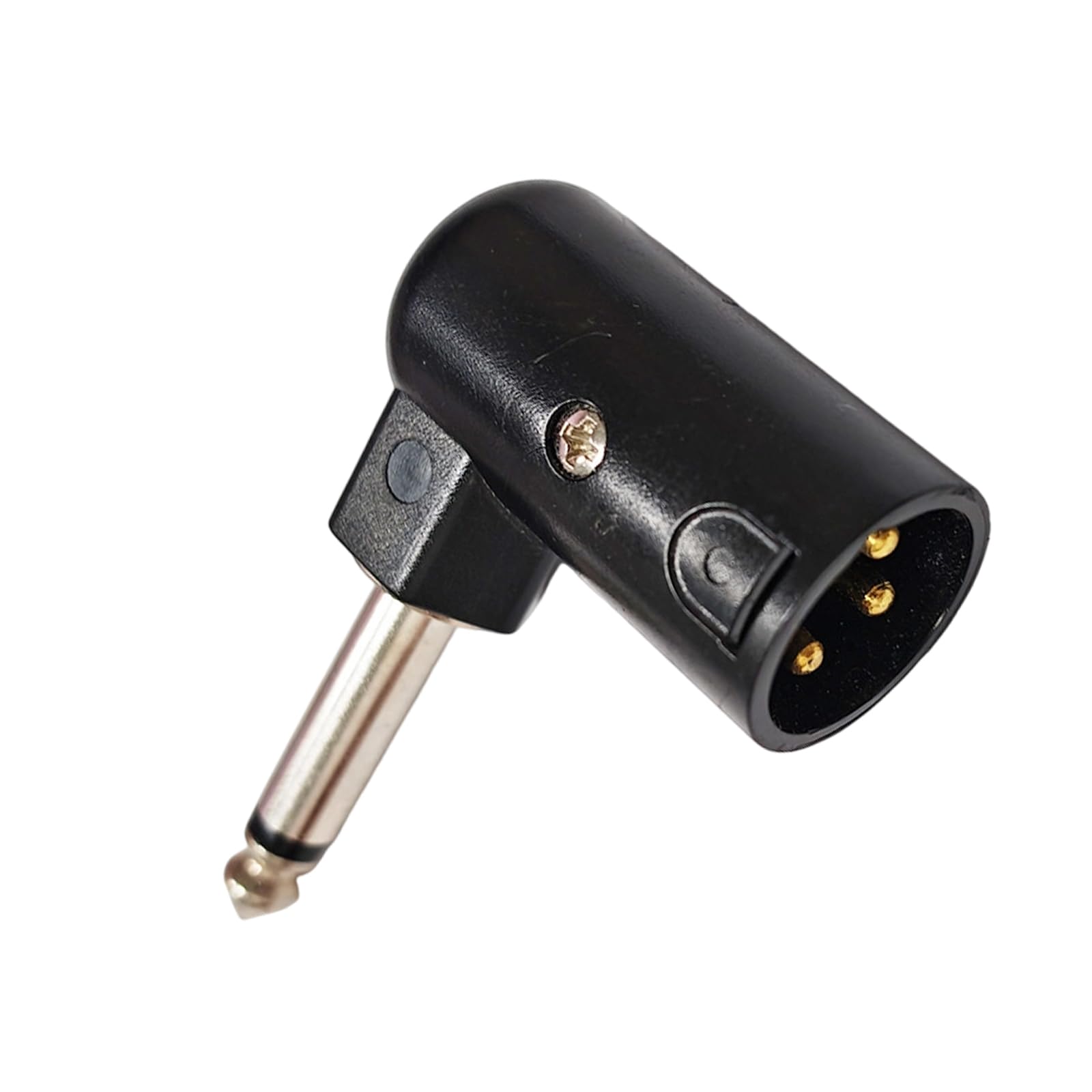 Adattatore ad angolo retto da 6,35 mm a XLR maschio/femmina per chitarre, tastiere e mixer