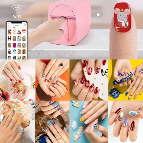 GEHPYYDS 3D Nail Printer Machine Support WiFi/DIY, Digital Mobile Nail Art Printer-Portable Nail Painting Machine 30s Done, Printing and Rying as One, Over 1000 Pictures,for Beauty & Personal Care,D - Image 2