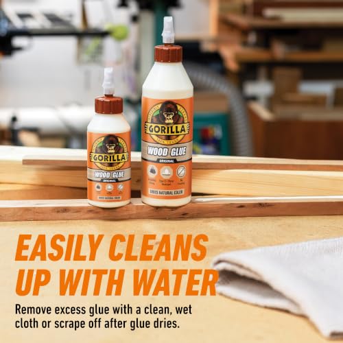Gorilla Wood Glue, 18 oz Bottle, Water Resistant PVA Adhesive - image 7