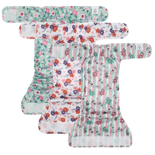 Image of CuteBone Washable Dog Diapers Female No Tail Hole 3 Pack Reusable Doggie Period Training Pants for Docked-Tail Frenchie French Bulldog Boston Terrier Without Tail WWD35L