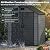 ZYJOYY Outdoor Storage Shed 6x4.4 FT with Floor, 16mm Resin Tool Shed for Backyard, Garden, Waterproof Lockable Storage House with Window & Vents for Patio Furniture, Bikes, Lawn Equipment, Dark Grey