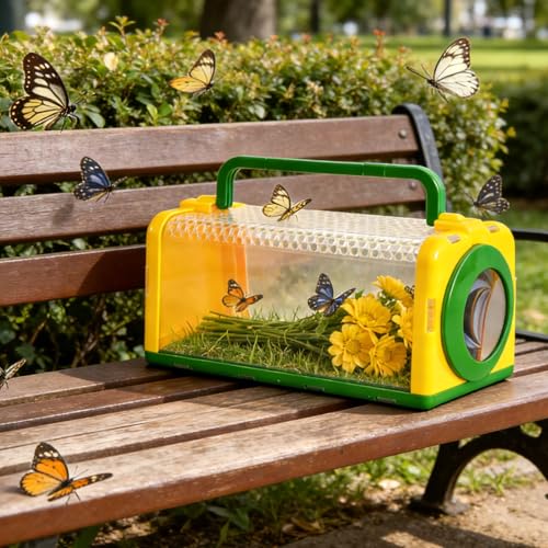 Kit atrapa bichos con lupa para niños curiosos que exploran el jardín 6