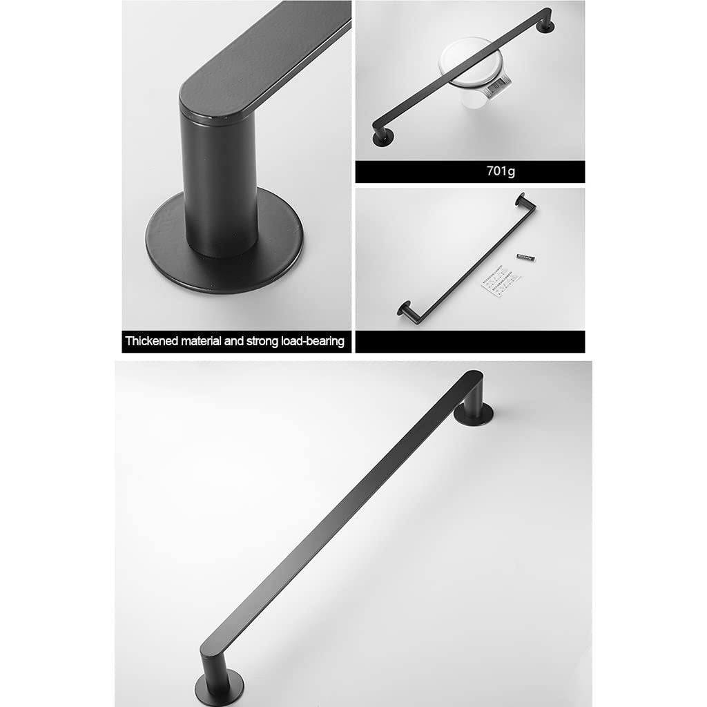 Toalleros Toallero Negro Claro Nórdico, Baño Baño Varilla Única Toallero Alargado Toalleros/Varilla Única Negra de 33 Cm