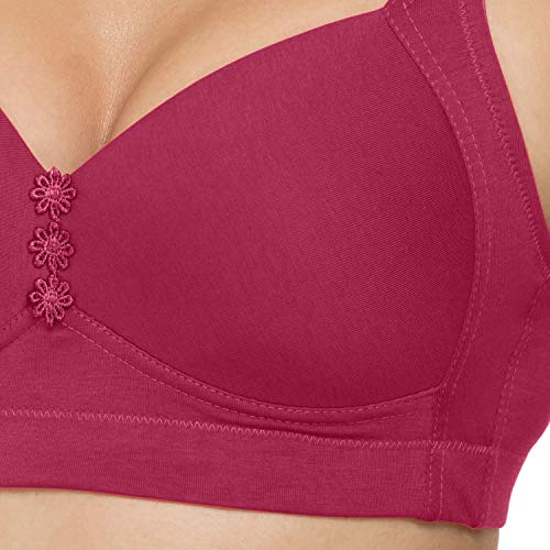 Image of Tweens Lite Wite - Minimiser Medium Padded Cotton Lycra Bra (Plus Size) - Triple Hook - Full Coverage - Wirefree - Seamless T-Shirt Bra