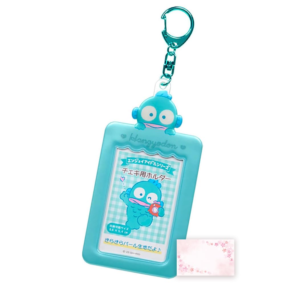 SanrioOriginal Card Holder Keychain (Japan Import) - Includes Cherry Blossom Message Card ([New] Hangyodon)