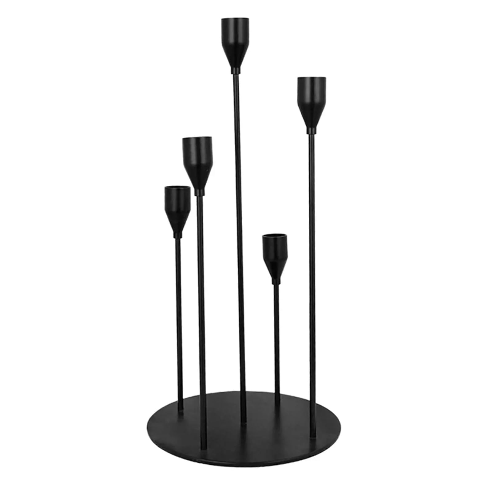 Candle sticks holder candle holders， Wrought Iron Geometric Tealight Candlestick Wedding Ceremony Coffee Dining Table Decor Nero