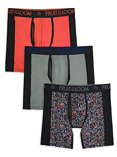 Image of Fruit of the Loom Men's 3-Pack Breathable Long Leg Boxer Brief