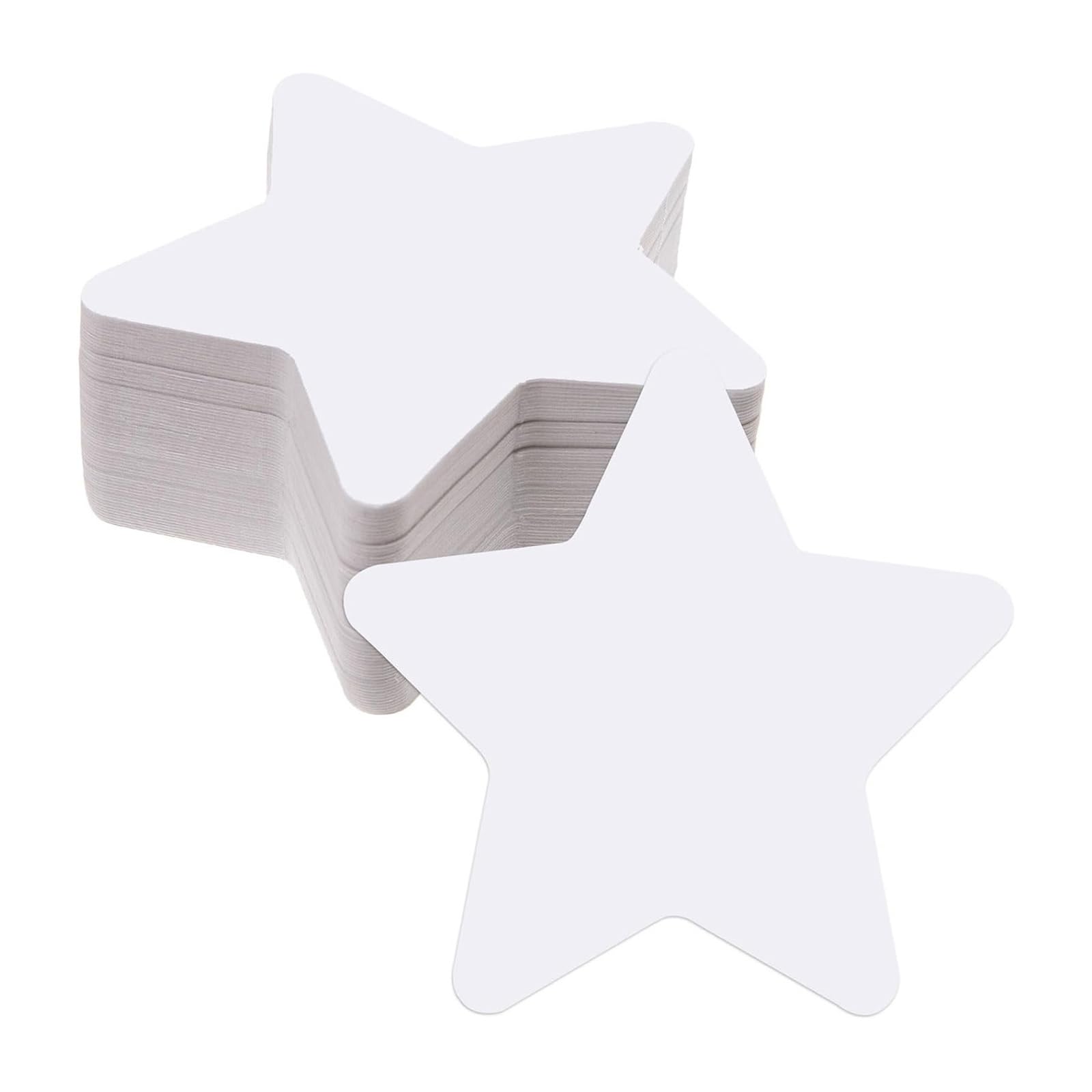 100Pieces Paper Star Cutouts 3.5Inch Five Pointed Star Confetti Cutouts for Wedding Christmas Classroom Bulletin Board Cardstock Paper